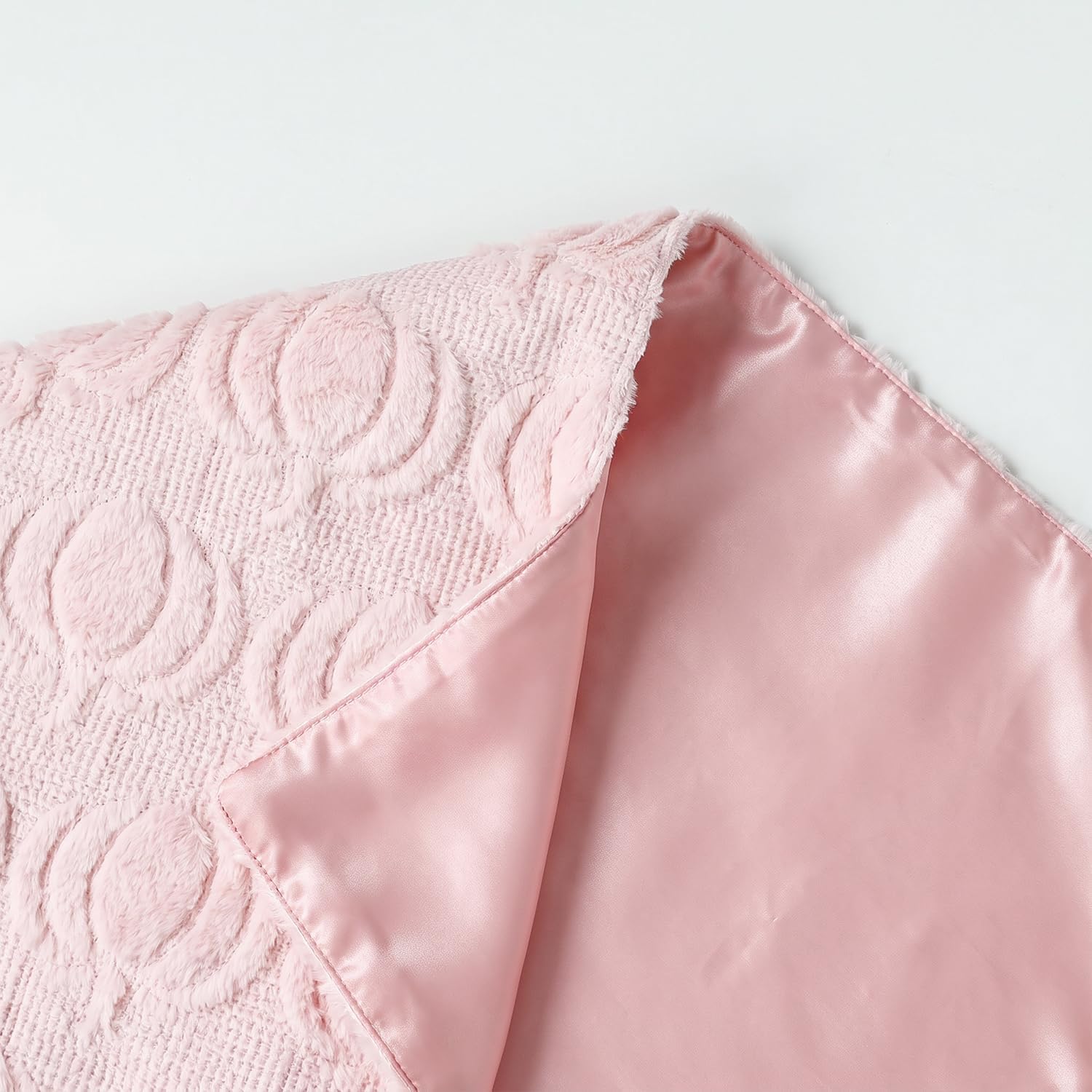 Artoid Mode Pink Soft Faux Fur Pumpkins Fall Table Runner 13x72 Inch