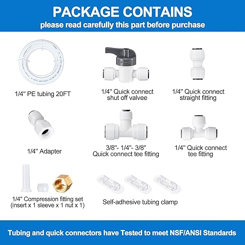 Miniatura 6 de HAOCHEN Kit de línea de agua segura para máquina de hielorefrigerador, conexión de línea de agua para refrigerador y kit de instalación de máquina