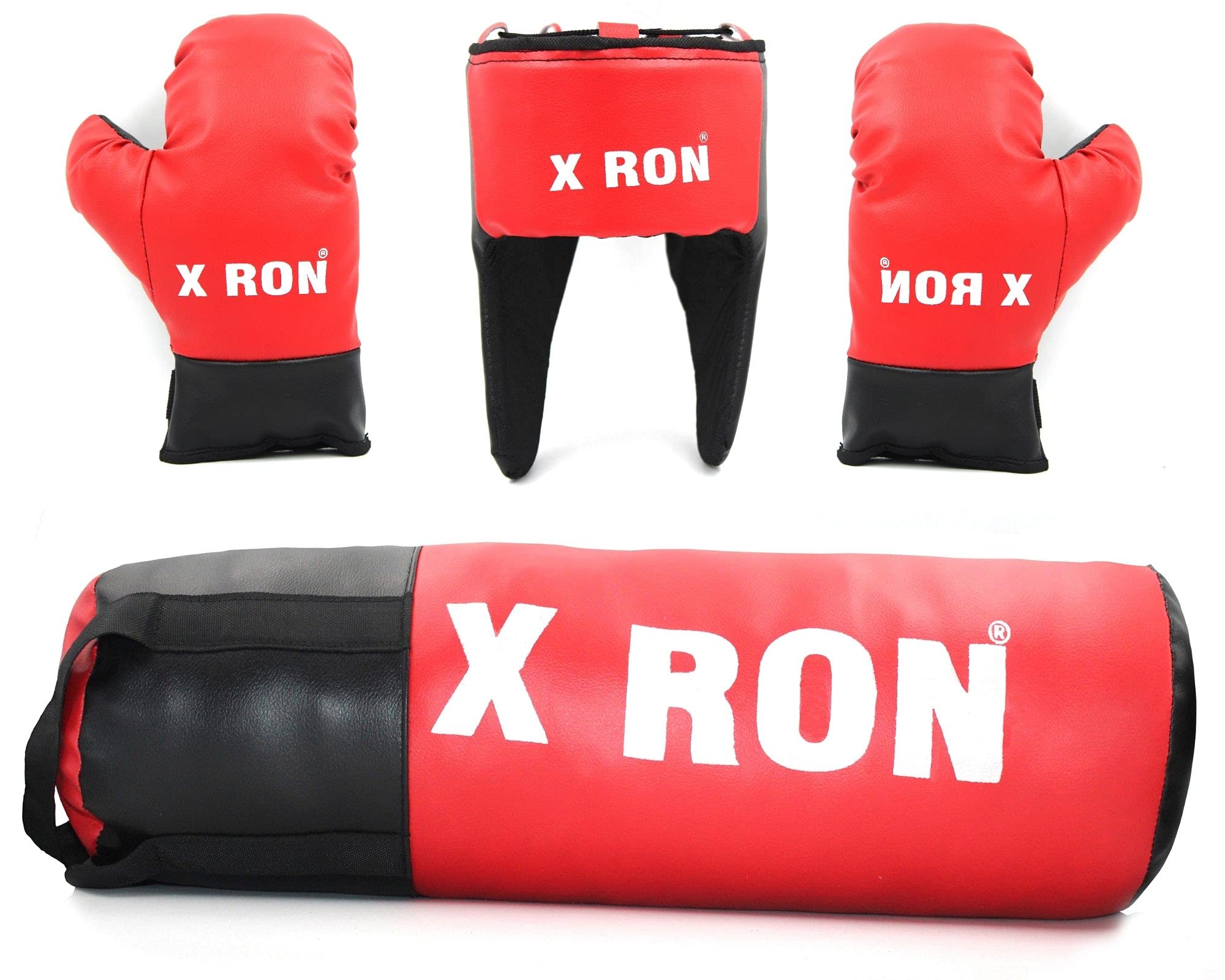 X RON Filled Boxing Kit Set With 1 Head Guard 1 Pair Boxing Gloves And 1 Filled Punching Bag Suitable For 4 To 14 Years Children Length 21 Inches (B097DY9FC2) Amazon Price History, Amazon Price Tracker