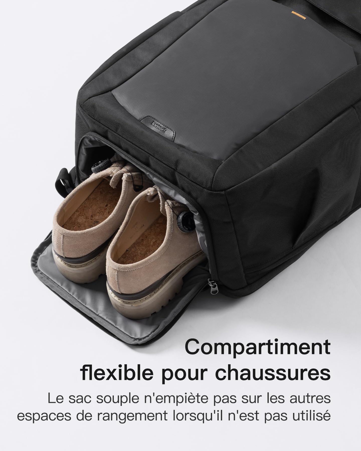 Inateck 38L Sac à dos de Voyage Femme&Homme TSA-friendly Bagages à main pour Ordinateur portable 17 pouces, avec compartiment à chaussures séparé pour Affaires et Randonnée, Noir