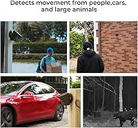 Vista 6 de eMACROS Sistema de alarma solar inalámbrico para entrada (rango de 1/2 milla, 1 receptor y 4 sensores solares) - Detector de movimiento exterior