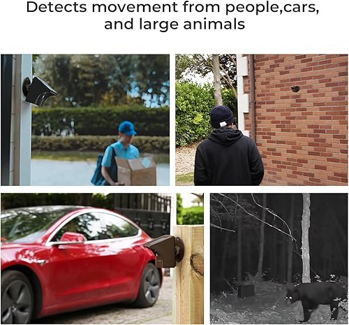 Miniatura 6 de eMACROS Alarma solar inalámbrica para entrada sensor de movimiento de largo alcance de 12 milla para entradas largas, hogares y grandes propiedades,