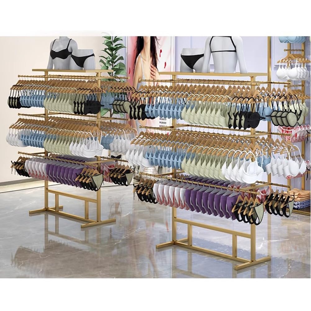 Stojaki na bieliznę, Stojak na biustonosz podłogowy do przechowywania szalików, Wolnostojące półki komercyjne dla butików Retail Lingerie Garment Rack