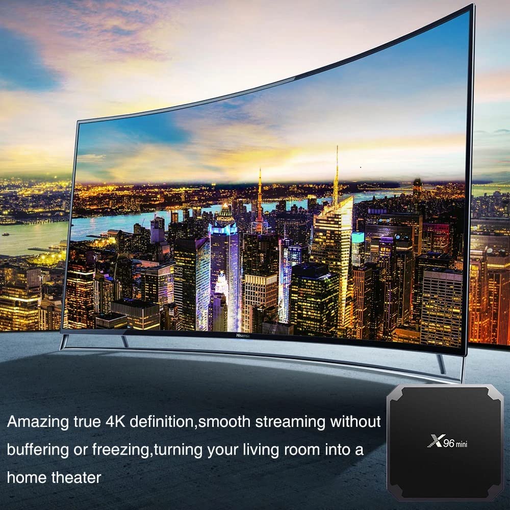 X96 Mini Box Android TV 2GB 16GB odtwarzacz multimedialny o wysokiej jakości (Android 9.0) z pilotem i kablem HDMI, chromecast 4K TV Box