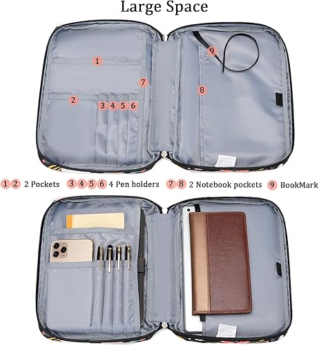 Miniatura 35 de Fundas para la Biblia para mujer, funda para la Biblia para niñas, bolsas de la Biblia para niños, funda de transporte con asa, estuche