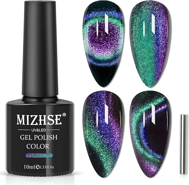 MIZHSE 9D kocie oko żelowy lakier do paznokci żelowe paznokcie zestaw DIY Glitter żelowe paznokcie Manicure 10ml * 1 z magnesem moczyć lakier do paznokci UV dla domu DIY Manicure Nail
