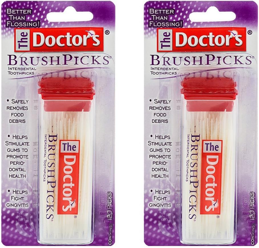 The Doctor's BrushPicks Interdental Toothpicks, 120-Picks per Pack (2-Pack)