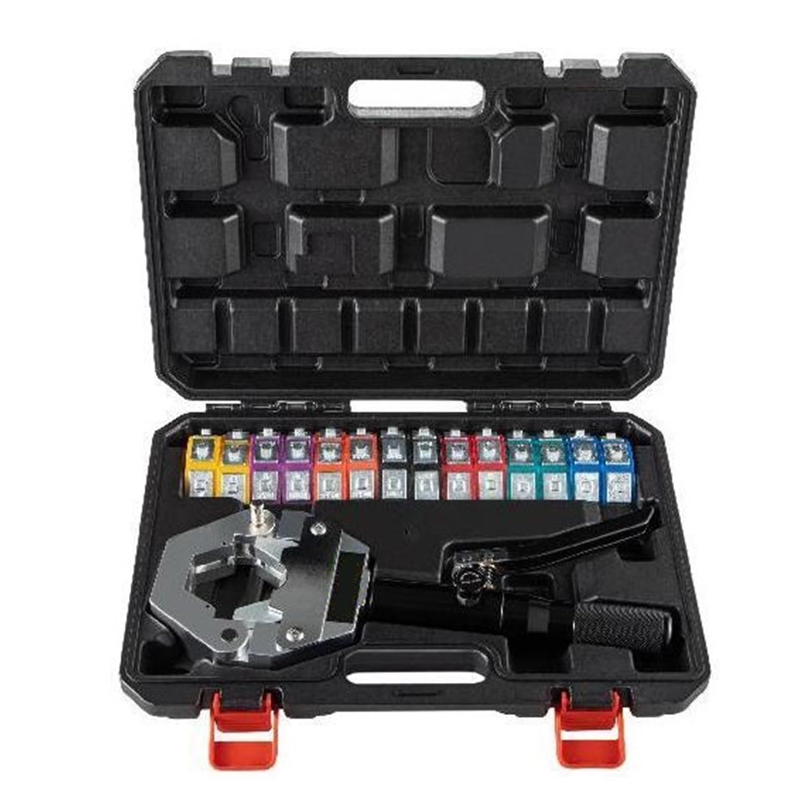 Smtyxs One Color Manual Ac Hose Crimper Kit With 7Dies Hydraulic Crimping Tool Press Auto Air Conditioning Repair Set Secure Crimping