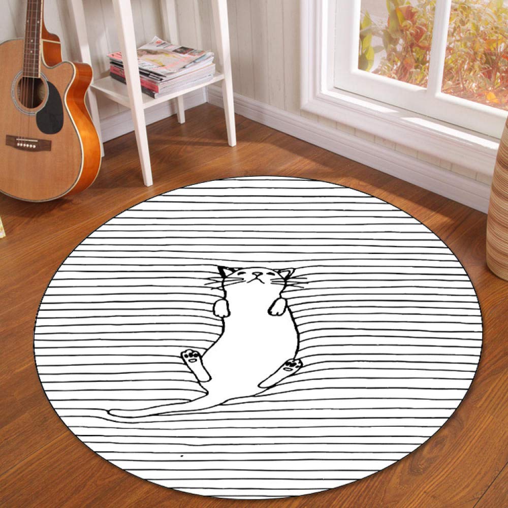 SYFANG Cat Ultra Soft Indoor Modern Area Rugs, Area Rug Soft Easy to Clean Stain Resistant, Area rugs soft kids room rugs Home Decor entryway mats, 120cm