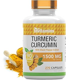 Turmeric Curcumin Capsules with Black Pepper | 1500 MG - 270 Capsules | Anti-Inflammatory Supplement | Golden Turmeric Cur...