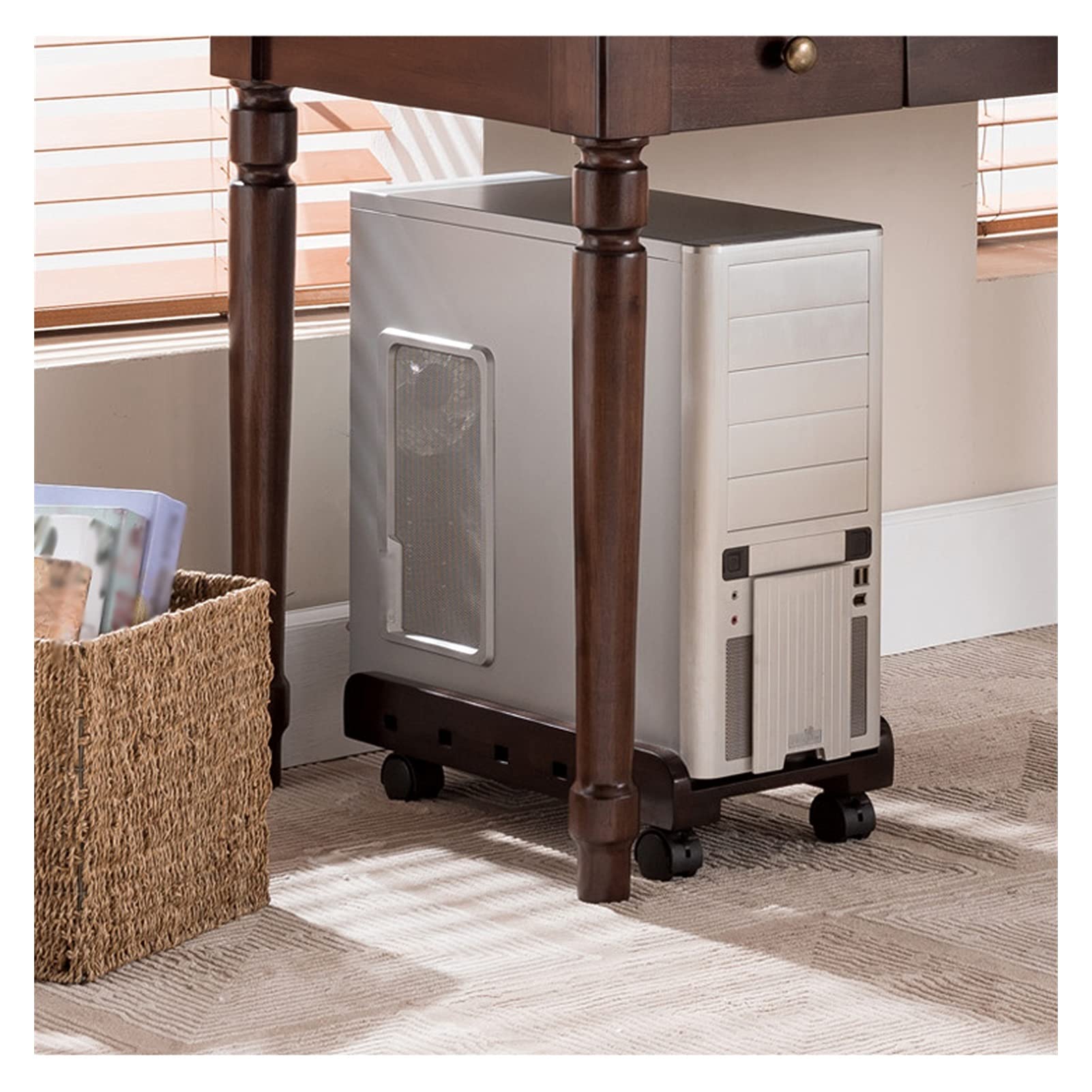 Desktop Stand Mount-It! Rolling CPU Stand With Wheels, Heavy Duty ...