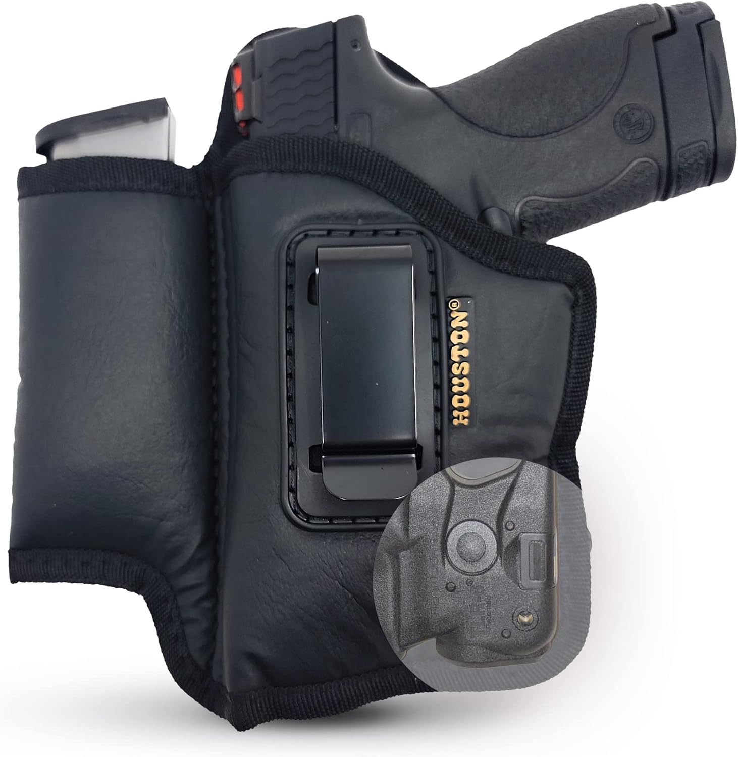 IWB Pistol Holster with Mag Pouch. Eco Leather Holsters