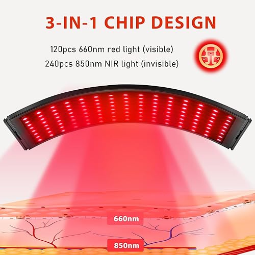 Miniatura 6 de Terapia de luz roja para cara y cuerpo, lámpara de terapia de luz infrarroja roja con soporte Led 660nm y 850nm dispositivo de luz infrarroja para