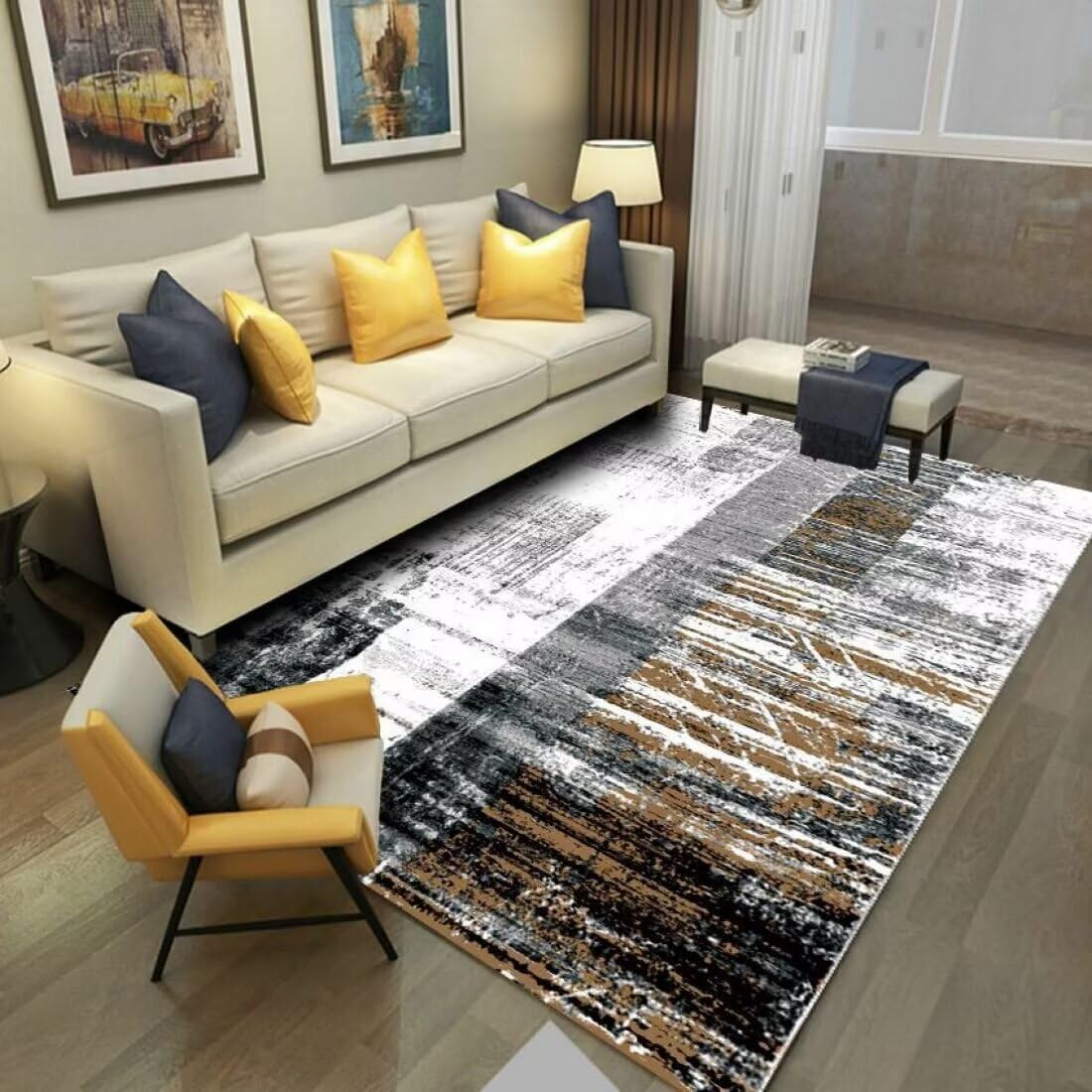 Tapis Priere Pliable Tapis de Chambre à Coucher Doux et Confortable Accessoires créatifs Uniques lavables 130X190CM