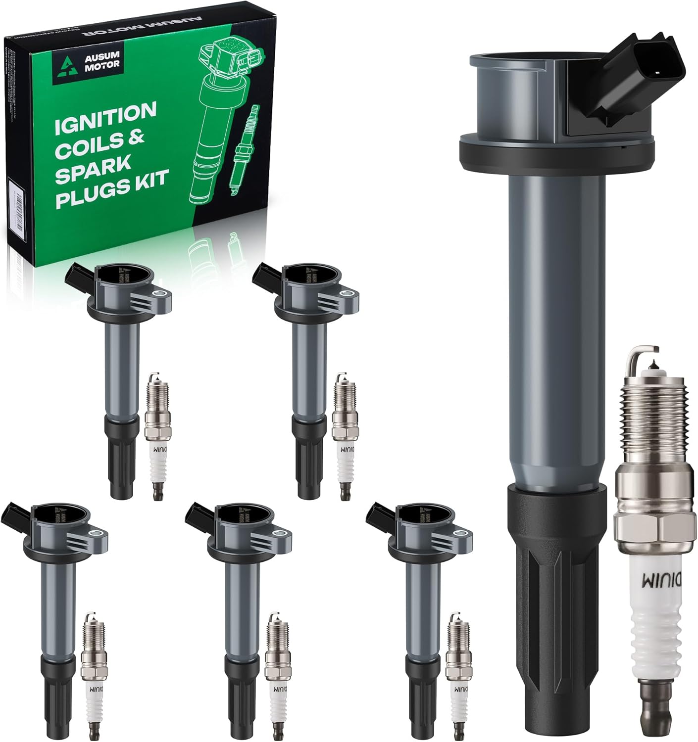 3.0L V6 Ignition Coil Packs & Iridium Spark Plugs Fit for Ford 2009-2012 Escape 2006-2009 Fusion & Lincoln 2006 Zephyr & Mercury 2009-2011 Mariner 2006-2011 Milan, Spark Plugs Coil Packs UF486 4511