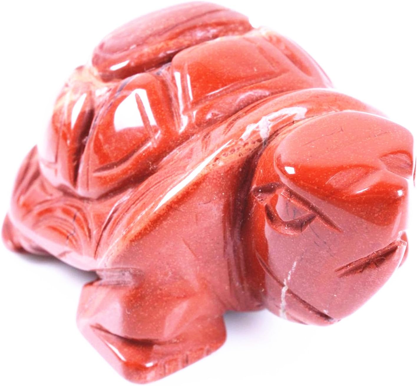 36mm Hand Carved Gemstone Red Jasper Statue Stone 1.4"
