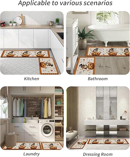 Miniatura 6 de Tapete de baño de Halloween para bañera, antideslizante, de secado rápido y absorbente, de tierra de diatomeas, tapete de cocina, tapete de cocina,