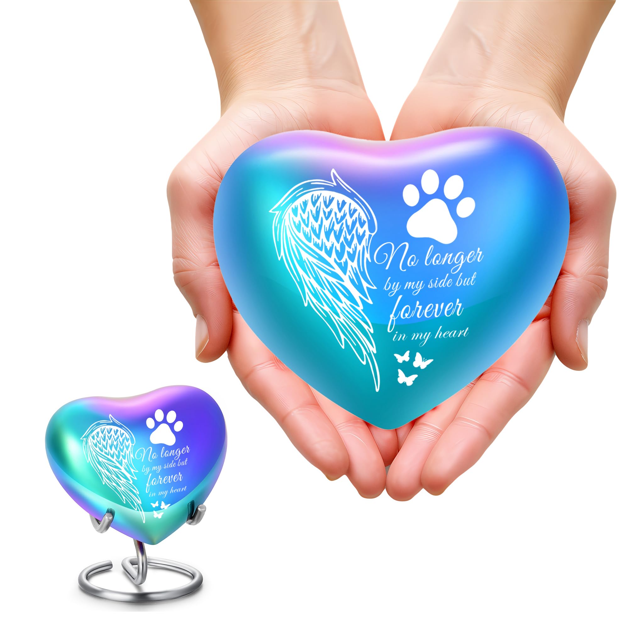 QGJNSGC Heart Shaped Urns for Human Ashes, Small Urns for Pet Ashes Heart Shaped Urn for Cat Dog Ashes Mini Urn