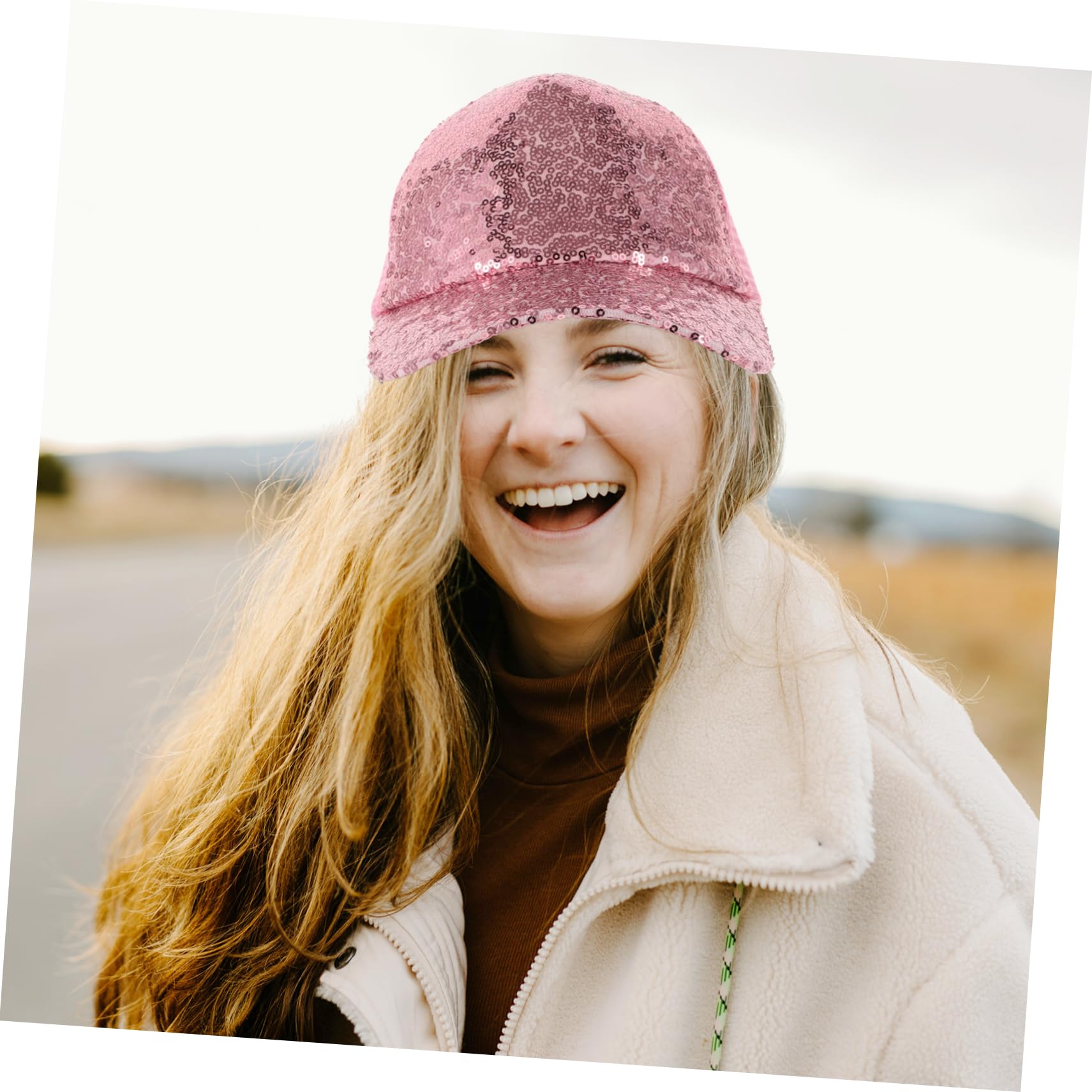 SOIMISS Chapeau en Maille Bec de Canard Chapeau de Fete Chapeau pour Femme Casquette de Baseball pour Courir Chapeau de Soleil en Plein air Chapeau de Course Polyester Rose