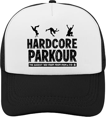 Hardcore Parkour Hat Trucker Hat for Men Baseball Hats Funny Birthday Gifts