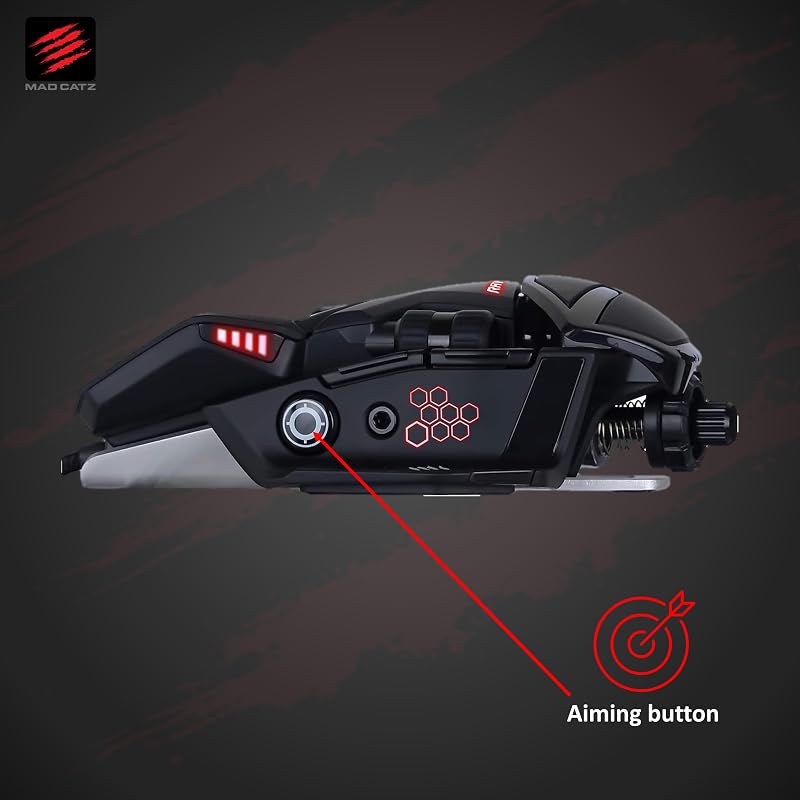 MAD CATZ RAT 6+ Gamer Egér Fekete - Professzionális Gaming Mouse