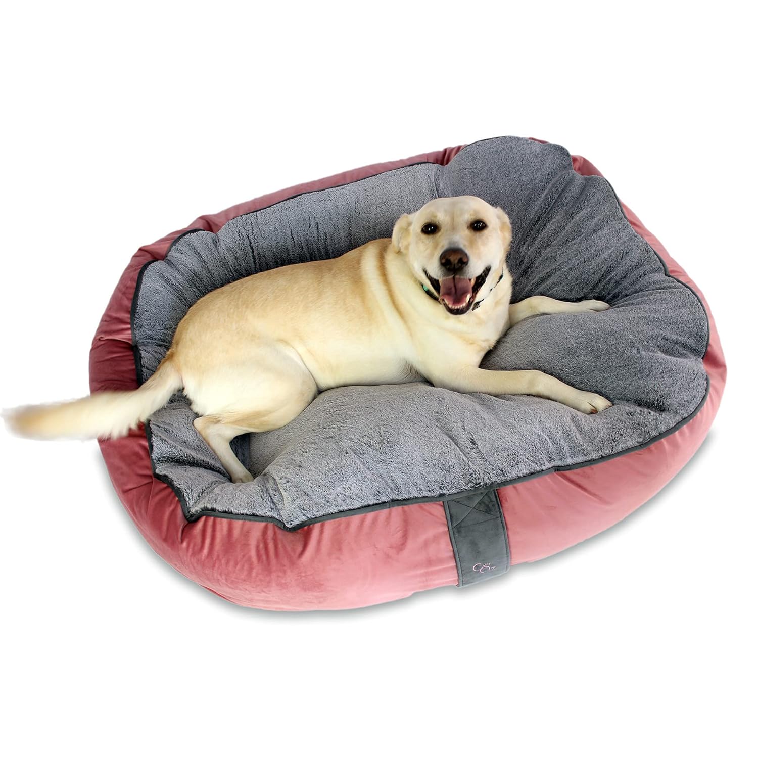 COZY ONE Mia Collection Self-Warming Oval Dog Bed - Ultra-Soft Plush Dream Pet Bed with Removable Velvet Cover