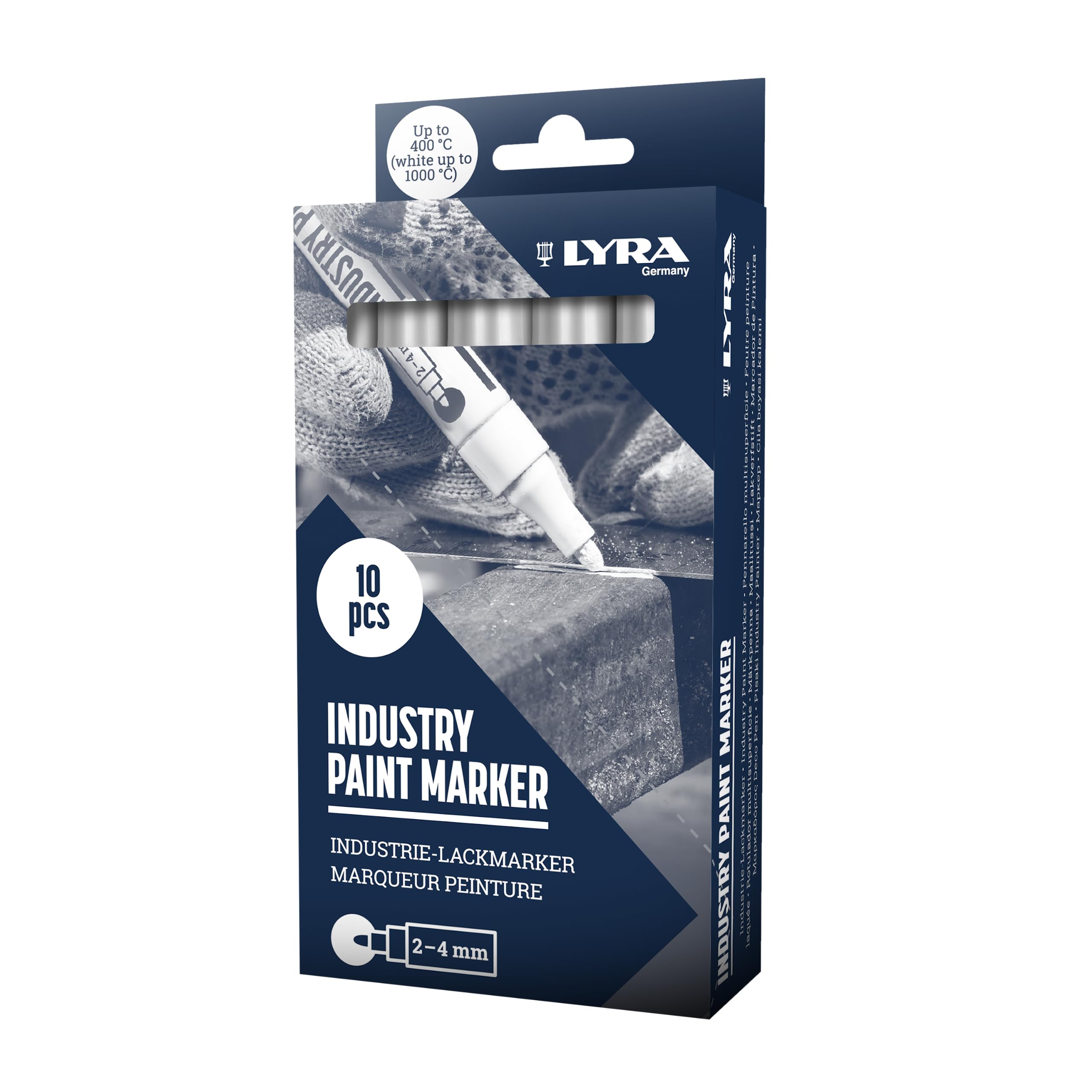 LYRA 4040001 Stylo retouche de peinture Blanc 114 Largeur de trait 3 mm