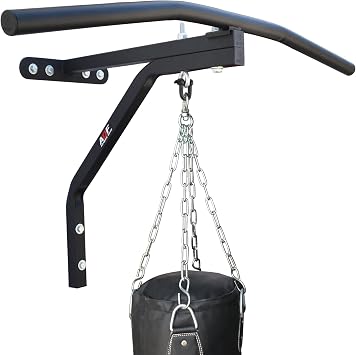 AQF Punch Bag Wall Bracket With Pull up bar Heavy Gym Iron Chin Up Bar with Punch Bag Bracket Wall Mounted Ceiling Frame Outdoor Fitness Boxing MMA