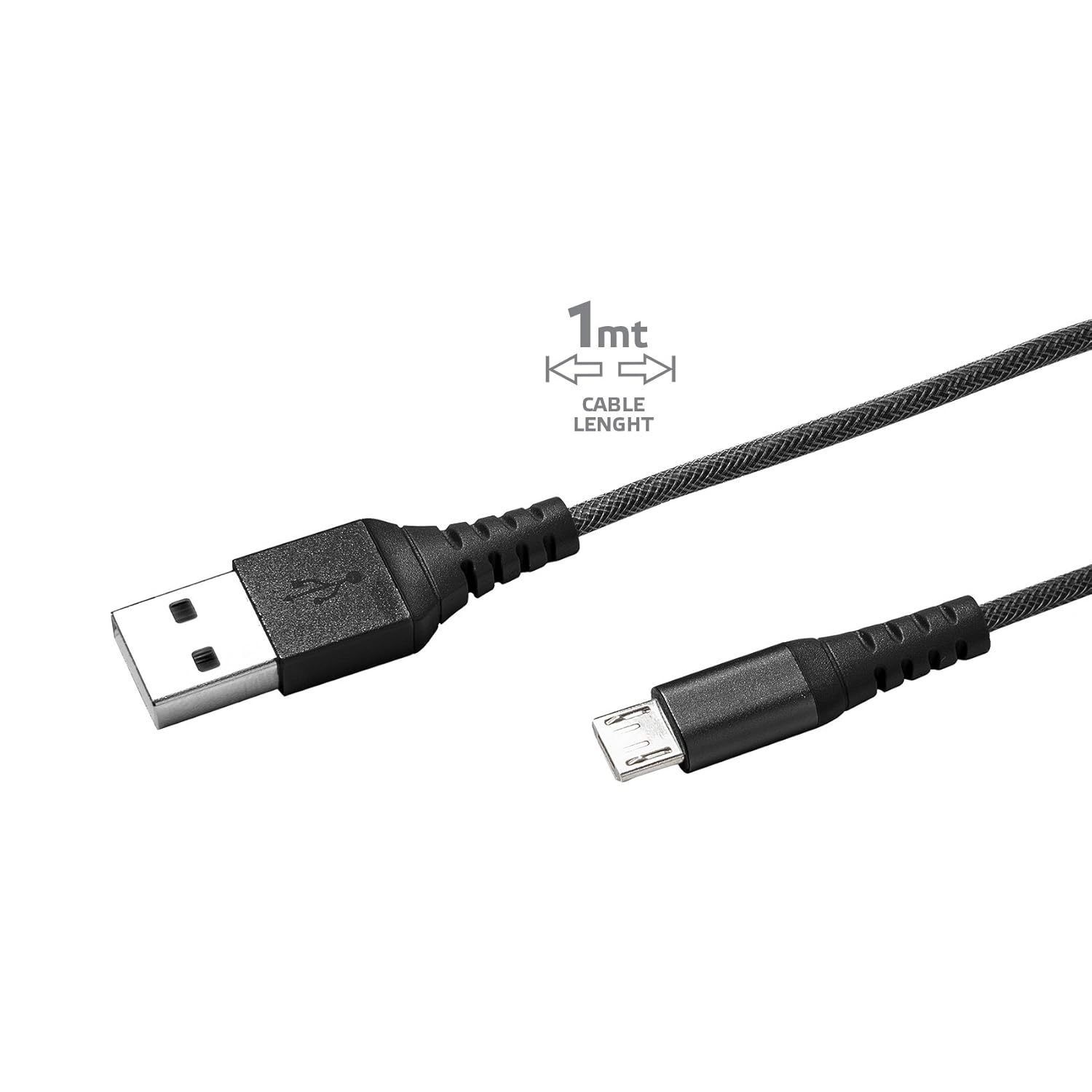 USB LIGHTNING NYLON CABLE BLACK