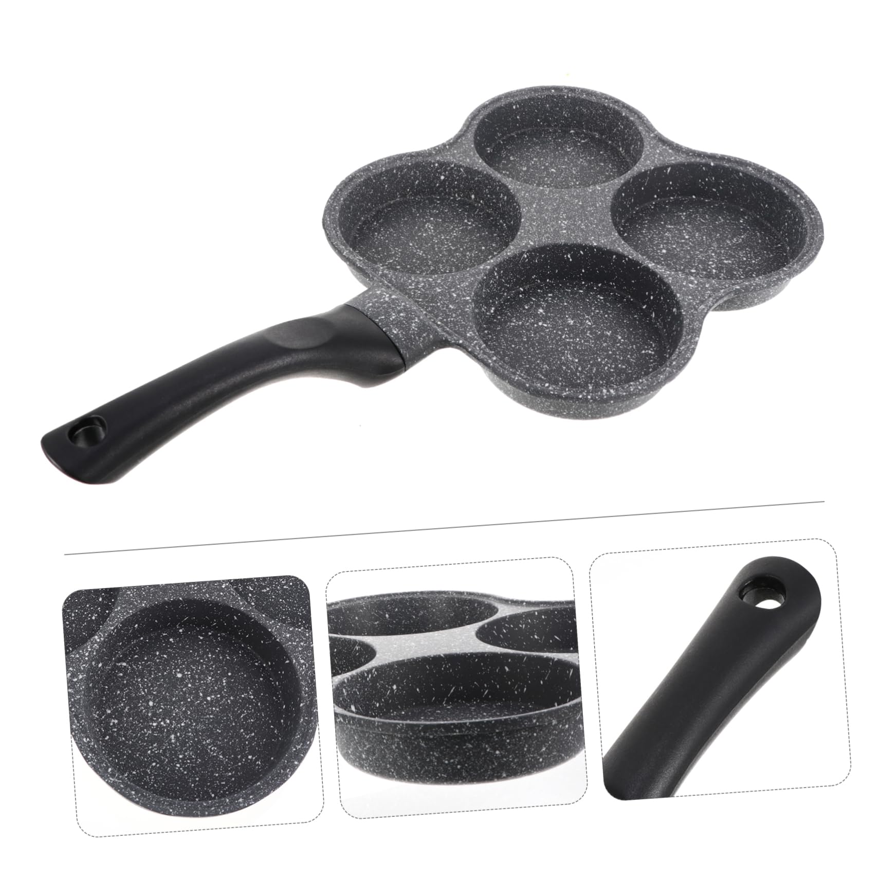 PRETYZOOM 1Pc Non Stick Egg Frying Pan Pancake Maker for Quick Breakfast Easy to Clean Kitchen Gadget Heat Insulated Design for Family Cooking