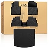 LASFIT Floor Mats & Cargo Liner for Mazda CX5 2017-2025, All Weather TPE Custom Fit Car Floor Liners, Include 1st & 2nd Row and Trunk Mat Full Set Accessories for Mazda CX 5, 4 PCS Black