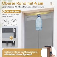 Sekey Szúnyogháló Ajtóra Mágneses Rögzítés Velcro 110x220cm Szürke 4