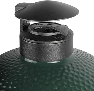 3 in 1 Cast Iron Cap Big Grill Top for Medium/Large/XLarge Green Egg Top Must-have Kamado Green Egg Accessories Replacement with Daisy Wheel And Rain Cap