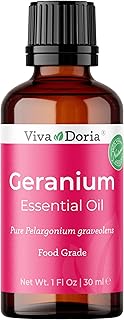 Viva Doria Geranium Essential Oil, 100% Pure, Natural Essential Oil, Undiluted, for Aromatherapy | Food Grade, 30 mL (1 Fluid Ounce)