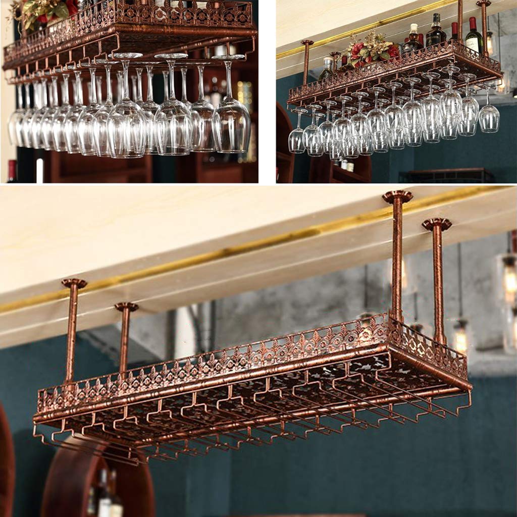 Casier à verre à vin suspendu pour créer un véritable coin bar moderne