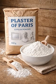 La Jarden Plaster of Paris 900g White Gypsum Powder for Crafts & Art Projects Fast Setting Fine Texture Ideal for Idols, Sculptures & Moulds