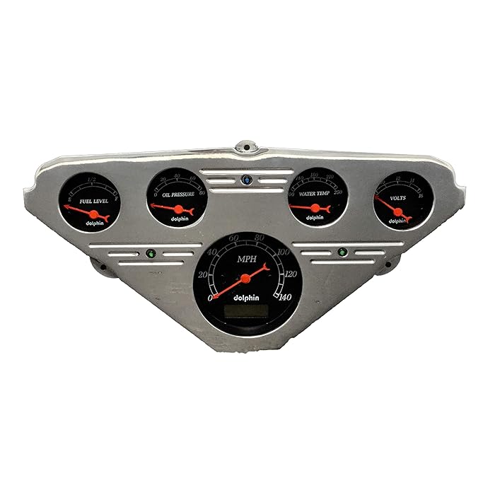 Buy Dolphin Gauges 1955 1956 1957 1958 1959 Chevy Truck 5 Gauge Dash Cluster Panel Set