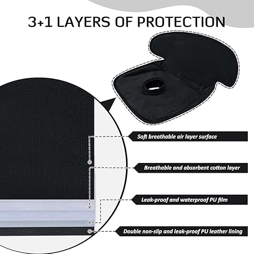 Miniatura 3 de INFANZIA Asiento seco, protector de asiento de automóvil, impermeable, forro de asiento de automóvil, entrenamiento de orinal para niños pequeños,