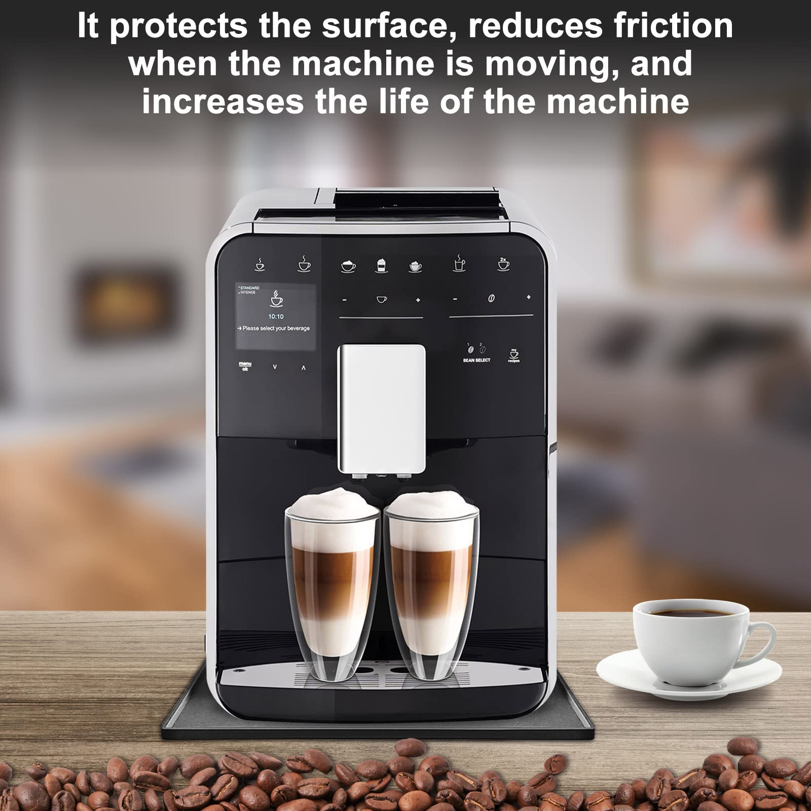 Tappetino Silicone Per Macchina Caffè - 48x30cm - Antiscivolo E Impermeabile - Nero - Foto 2