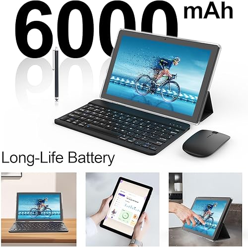Miniatura 5 de Nyxolaria Tableta de 10.1 Pulgadas Android 15.0, RAM 20GB (4+16Expand)+ROM 128GB, Batería de 6000mAh, Cámara Dual 2+8MP, Pantalla IPS HD Touch de