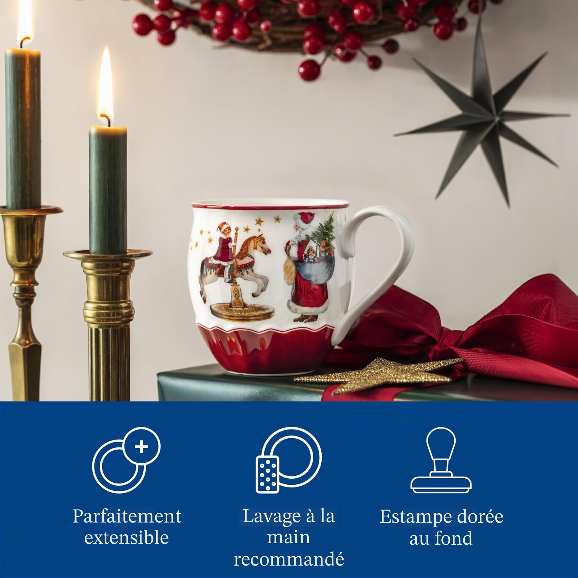 Villeroy & Boch - Annual Christmas Edition Mug 2024 Multicolore, Tasse à Café, Vaisselle, Gobelet de Noël, Article de Noël, Porcelaine Haut de Gamme