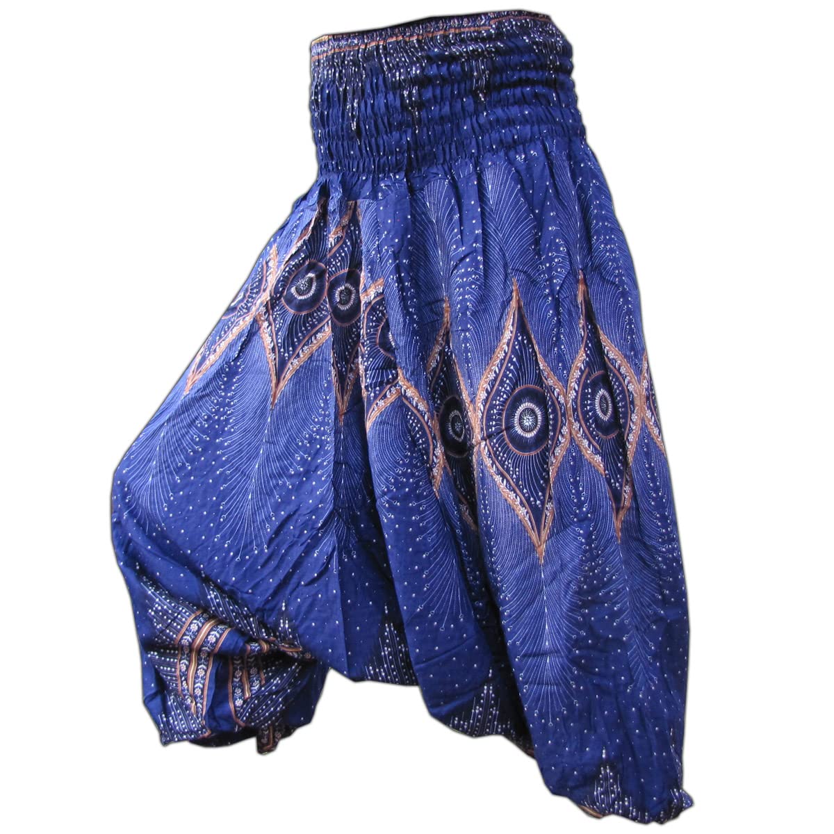Panasiam Unisex Blue Aladin Pants Peacock Ae01pcock Xl
