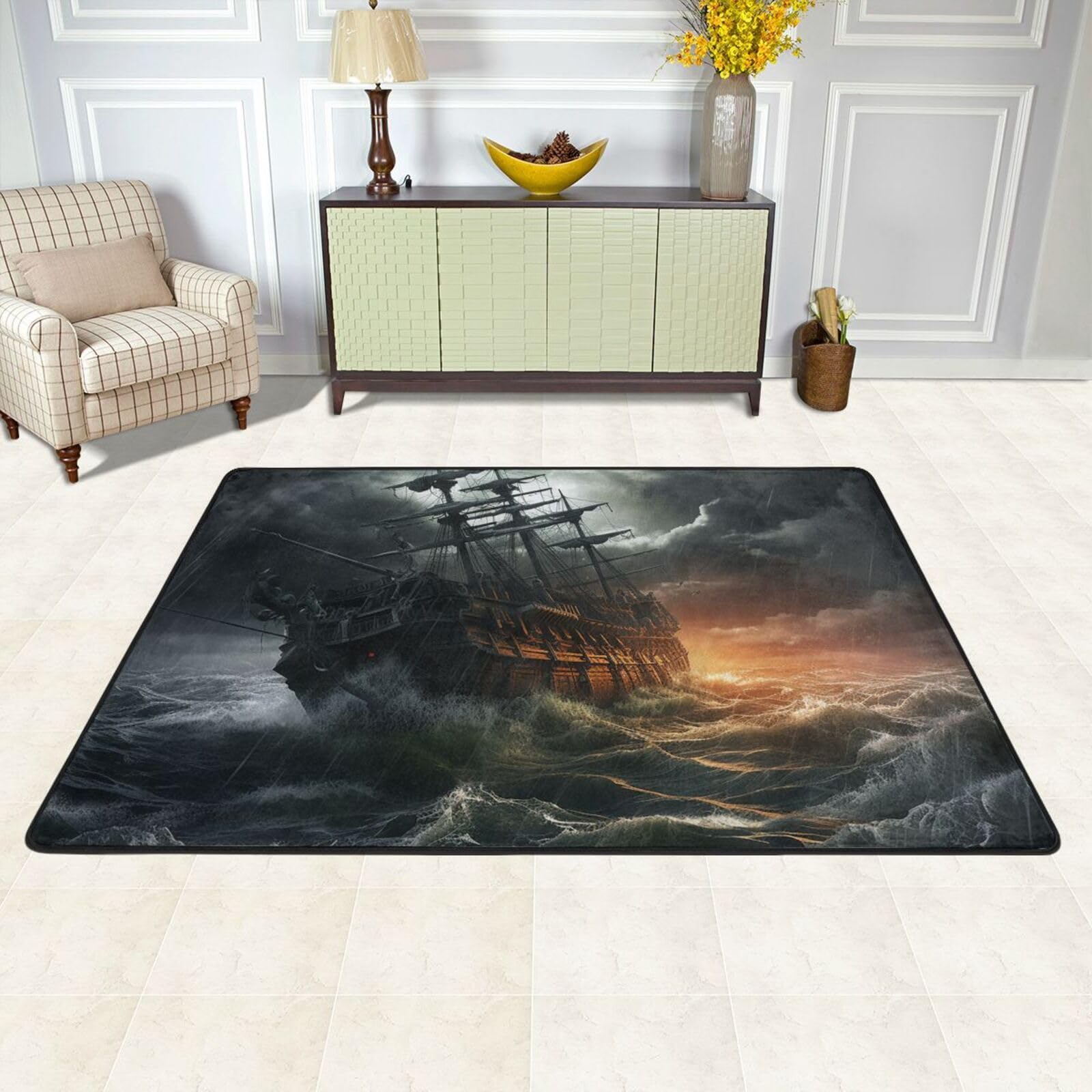 Tapis de sol antidérapant pour éviter les glissades salon