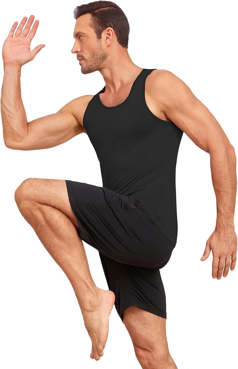 COLORFULLEAF Mens Undershirts Bamboo Rayon Tank Tops Men Crew Neck Stretchy Sleeveless Tank Shirts 3 or 6 Pack - Image 2