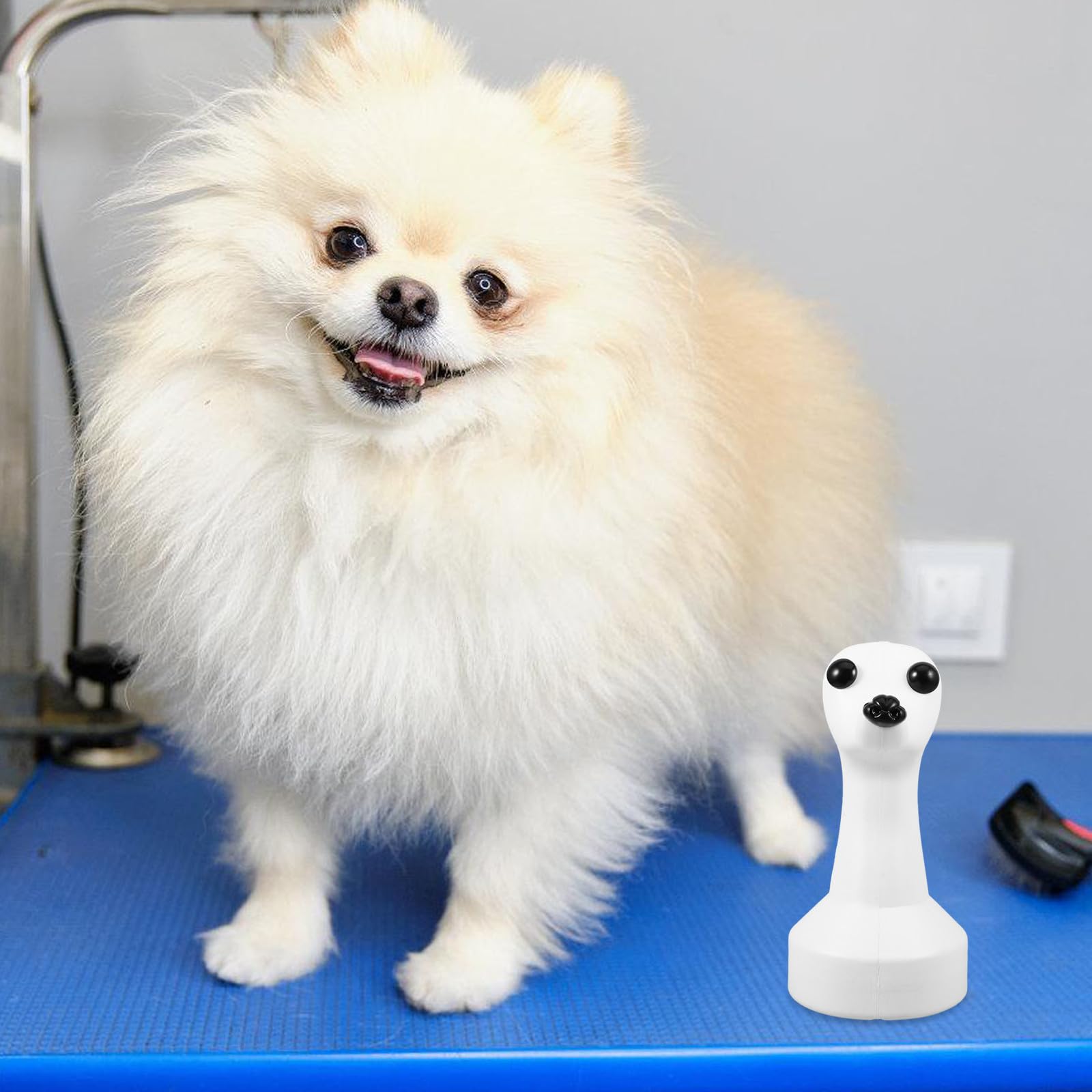 Didiseaon Testa Cane in Plastica Bianca per Toelettatura Professionale Aspetto Realistico, per Uso DIY e Abbigliamento per Animali Domestici