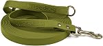 Wisedog Long Leash for Dogs Outside, 10M Burgundy | 10FT/16FT/33FT/49FT Options, Waterproof Training Leash, Antique Bronze Buckle, Rubber Coated Recall Lead