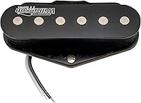 Vista 4 de Pastilla de puente Wilkinson WOVT de bajo Gauss Vintage Nashville cerámica para guitarra eléctrica estilo Tele, negra