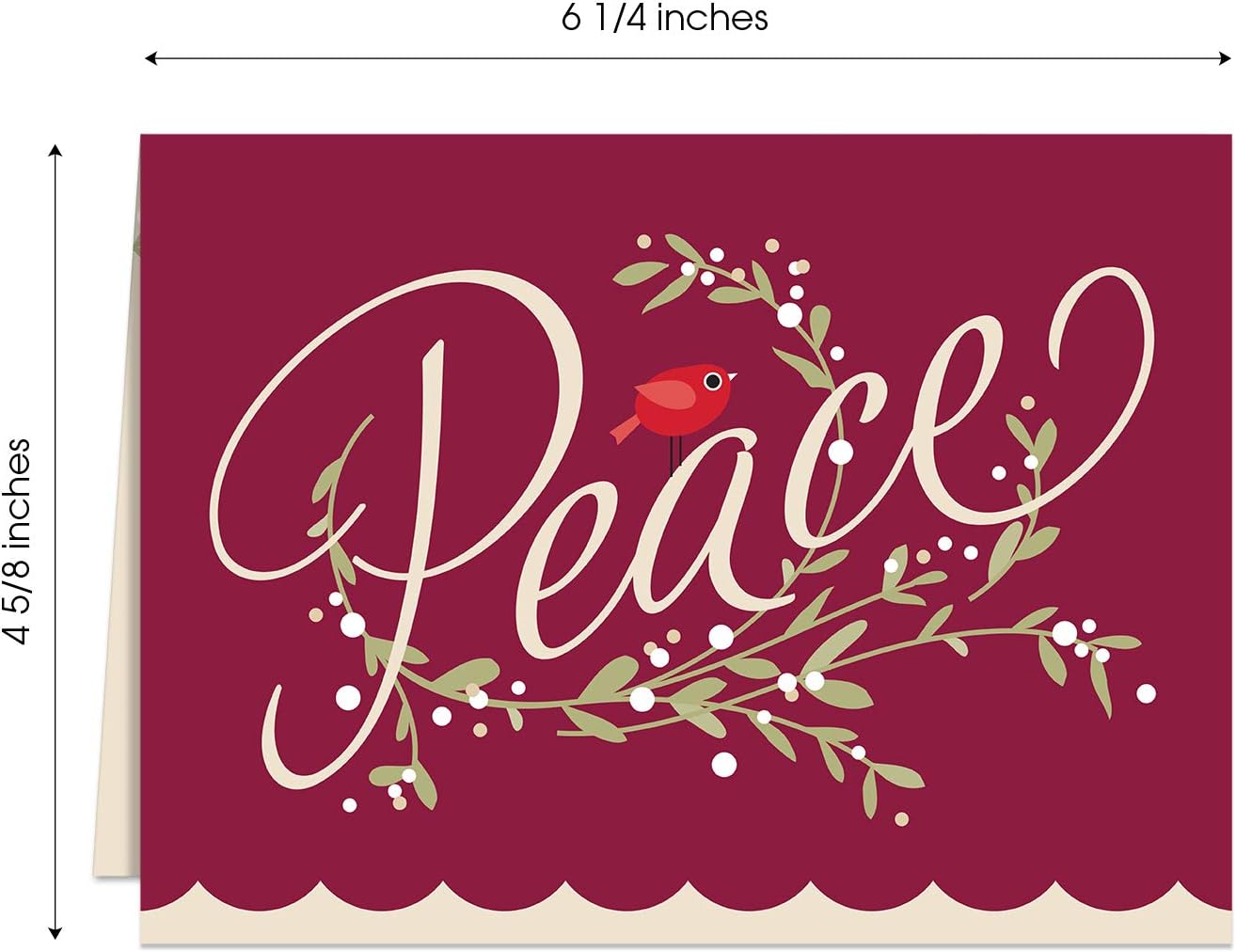 Whimsical Holiday Cards / 25 Holiday Cards With White Envelopes / 5 Winter Seasonal Designs / 4 5/8" x 6 1/4" Holiday Greeting Cards