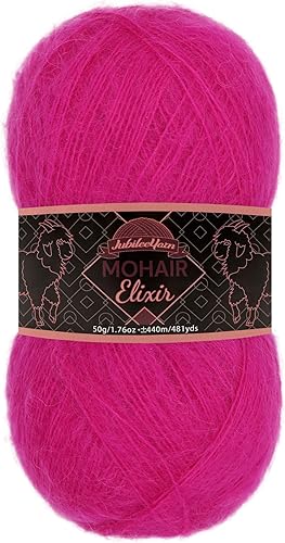 Vista 93 de JubileeYarn Mohair Elixir Yarn - 50 g/madeja Lana mezcla para bebé - Mimosa - 2 madejas 04 Mimosa