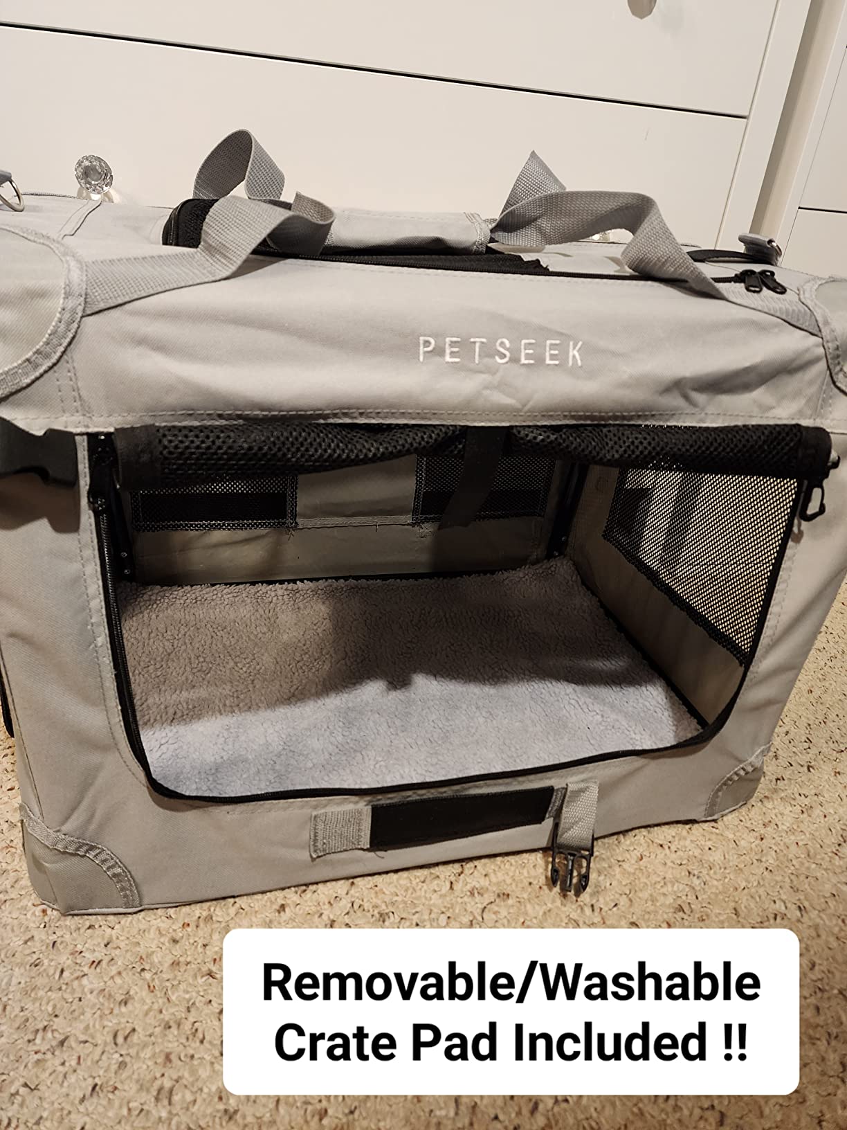 11/mo Finance Petseek Extra Large Cat Carrier Soft Sided Folding